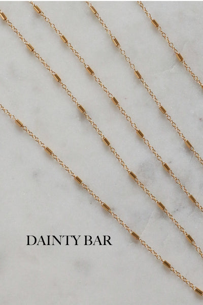 DAINTY DANGLE NECKLACE CHAIN ~ CHARM BAR {Charms will hang together}