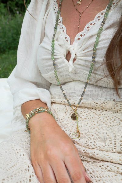 Verdant Glow Gemstone Bracelet