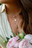 Shelled Pink Pearl Gold Necklace