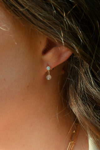 Untamed Pearls Huggies Earrings {Goldfilled or .925 Sterling Silver}