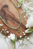 Cosmic Queen Green Apatite + Green Amethyst Choker/Necklace