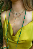 Cosmic Queen Prehnite Goldfilled Choker/Necklace