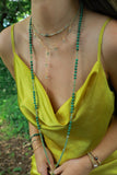 Waterfall Green Amethyst Goldfilled Lariat Necklace