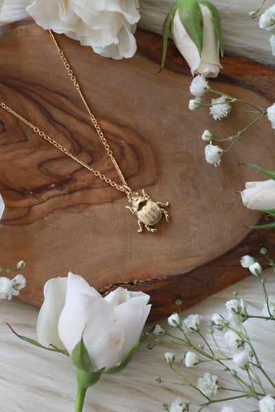 Scarab Gold Necklace