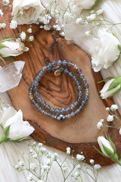 Starlight Aura Gemstone Double Wrap Bracelet