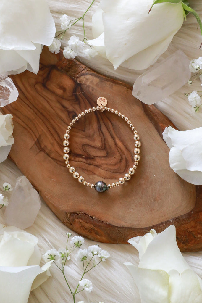 Tahitian Dreams Golden Beaded Bracelet