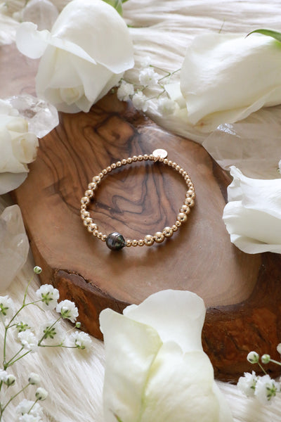 Tahitian Dreams Golden Beaded Bracelet