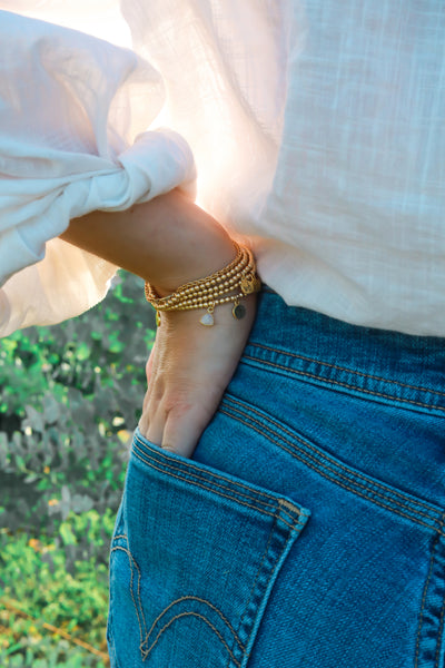 Classic Gigi Jeans bracelet, Yellow Gold, 6.7